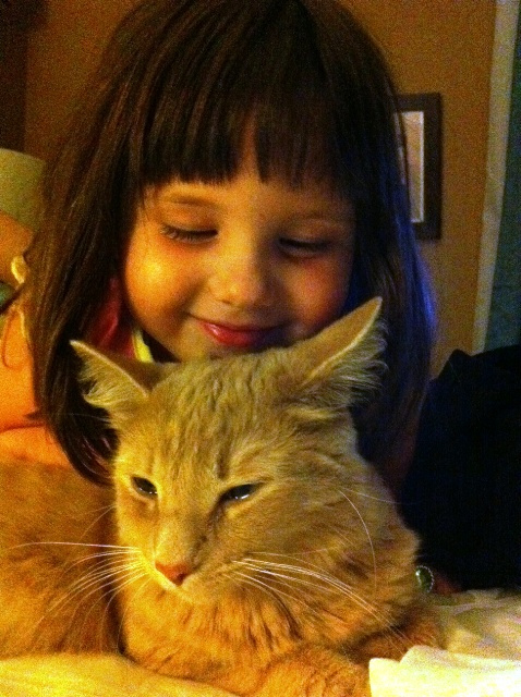 Reagan and Ash, the cat