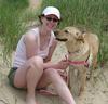 Penny enjoying Lake Michigan's beach